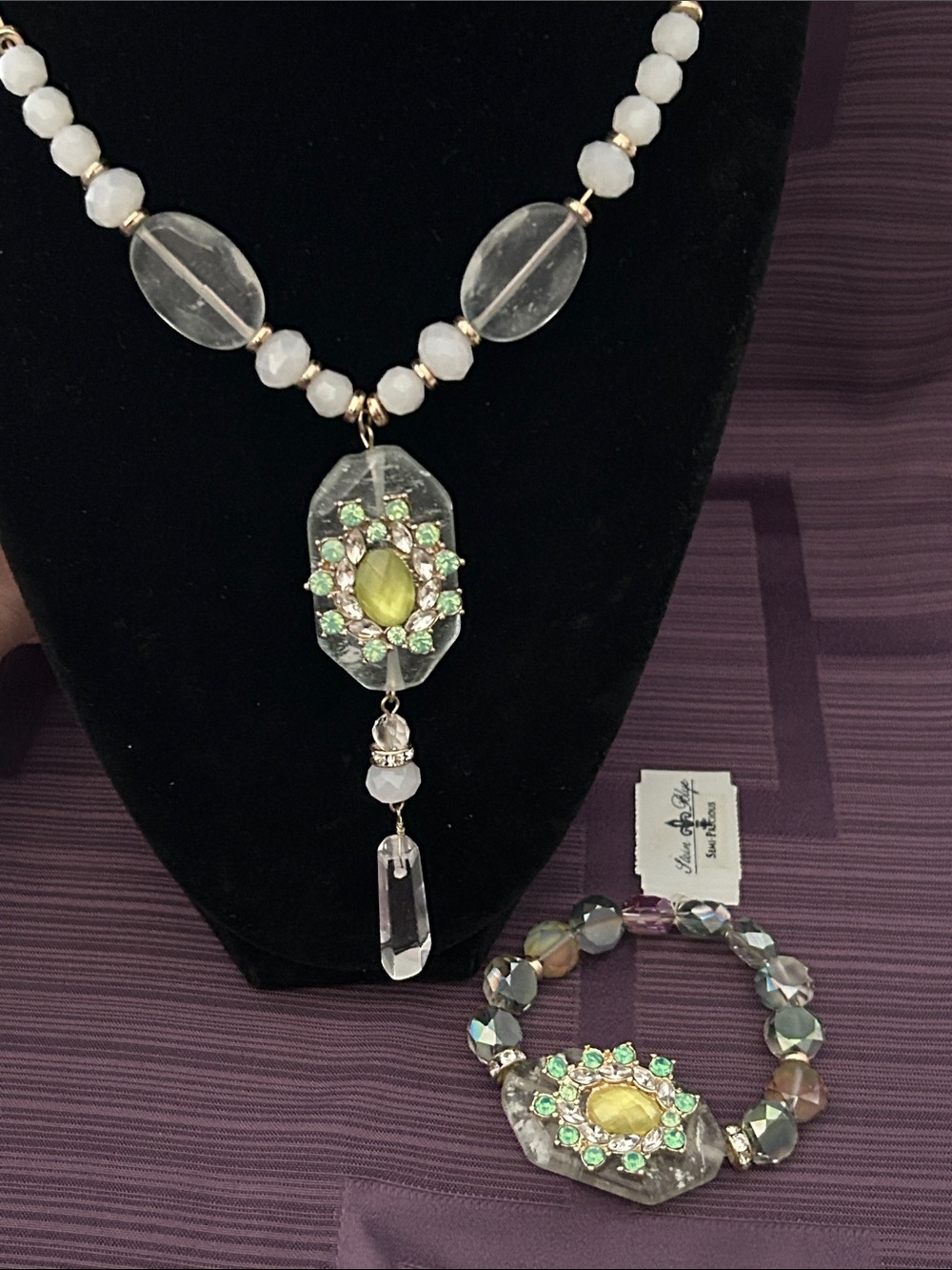 Semi-Precious Necklace & Bracelet Set